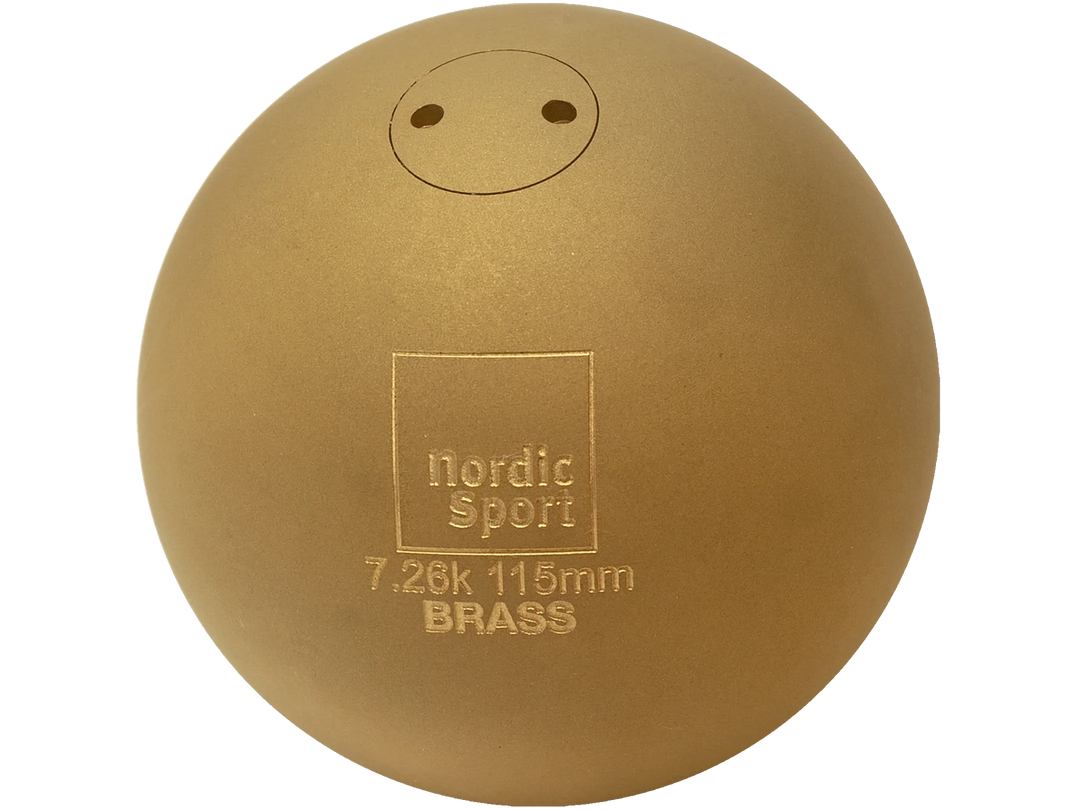 Nordic Brass Shot Put | Small Diameter 4k 7.26k - Throws Pro