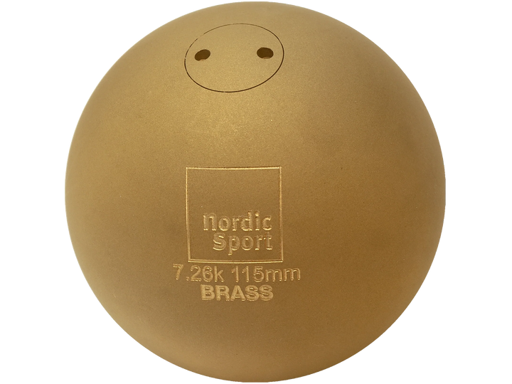 Nordic Brass Shot Put | Small Diameter 4k 7.26k - Throws Pro