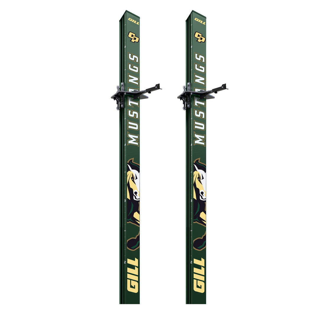 Gill AGX M2 pole vault standards installed at a college facility