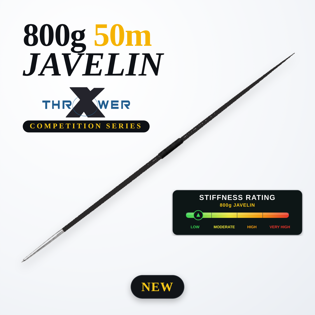 800g Javelin 50m Distance Rating | Beginner Level Steel Tip | Throws Pro