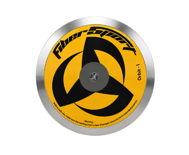FiberSport Orbit I discus, 2 kilo Low Spin model at 75 percent rim weight