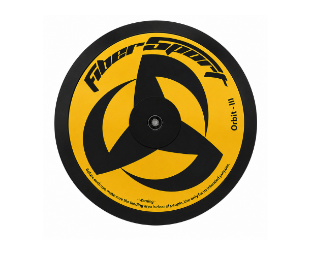 FiberSport Orbit III discus, 2 kilo Moderate Spin model at 80 percent rim weight