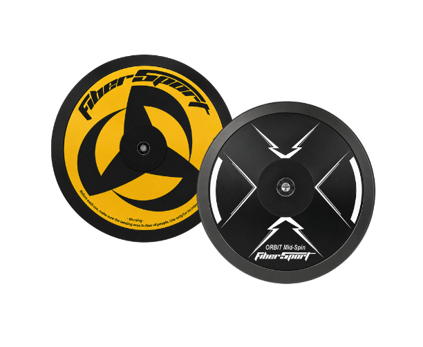 FiberSport Orbit Moderate Spin discus, 80 percent rim weight