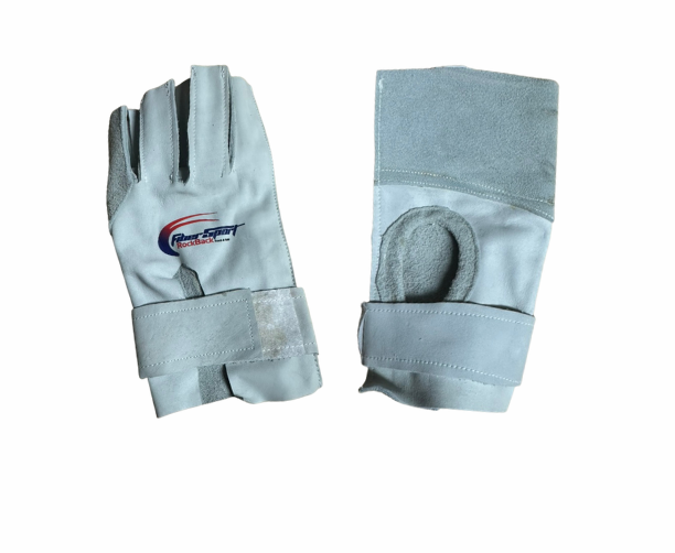 FiberSport leather hammer throw glove with Velcro strap, left hand for right-handed throwers