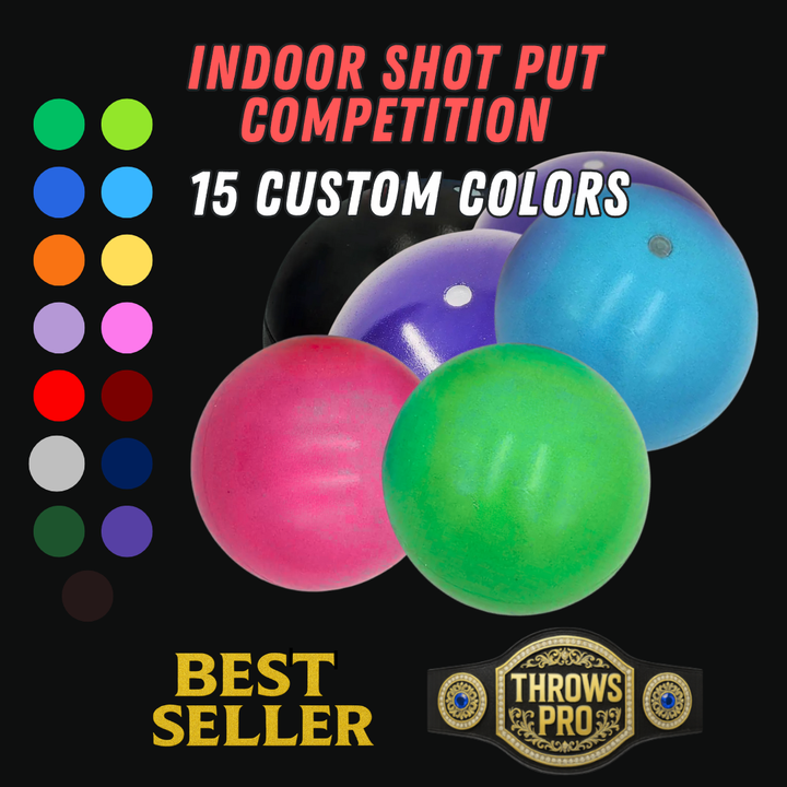 Indoor Shot Put | 4k | 12lb | 16 lb | Competition Legal | Free Custom Colors