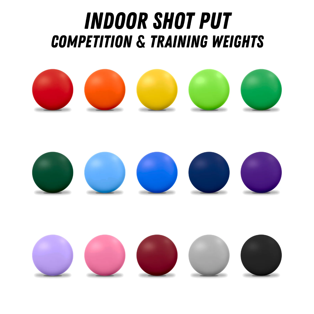 Indoor Shot Put Hardshell | Free Custom Colors | Training and Competition Weights