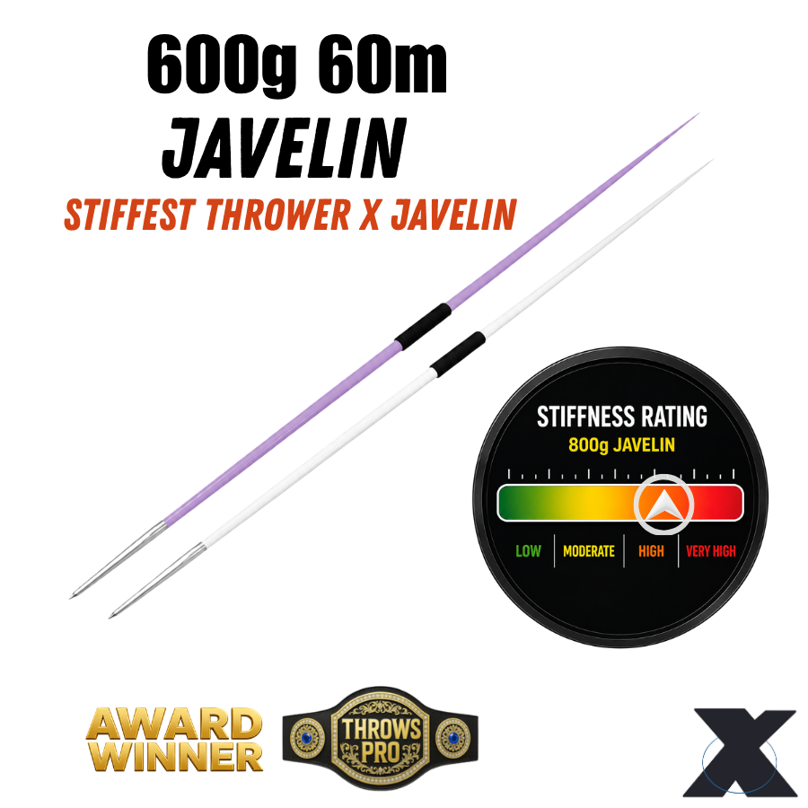 600g Javelin 60m Competition | Steel Tip | Advanced High School Girls and College Women