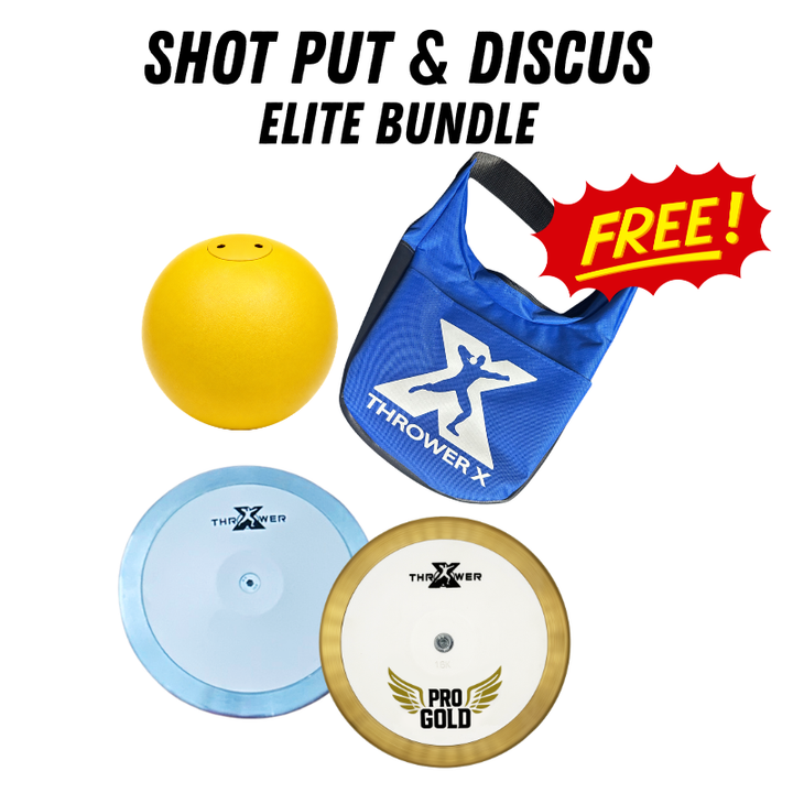 Shot Put and Discus Throw Elite Bundle | Competition Legal | Free Deluxe Carrier