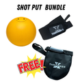 Shot Put High School Bundle | Competition Legal Shot | Dual Carrier | Wrist Wrap